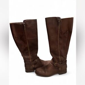 Chic Brown Knee High Boots Size 11